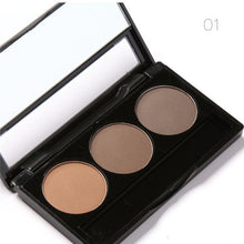 FOCALLURE Eye Brow Makeup Kit Set 3 Color Waterproof Eye Shadow Eyebrow Powder Make Up Palette Women Beauty Cosmetic #711
